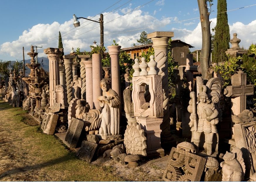 Esculturas artesanales en Tlalpujahua Michoacan